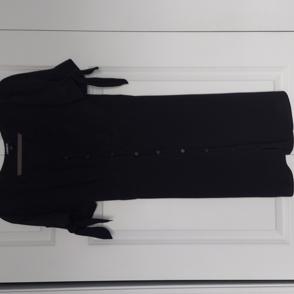 NWOT Express Small black button up dress - Picture 2 of 8